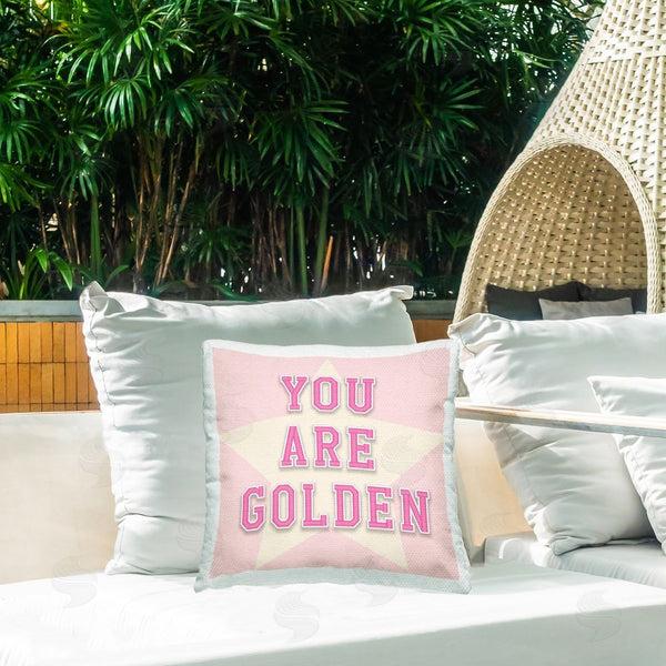 Stupell Industries CAD Designs | You Are Golden Phrase Printed Throw Pillow