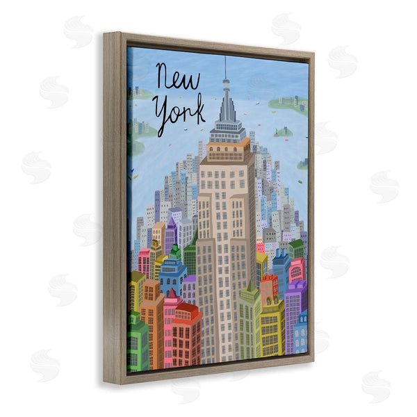Stupell Industries Carla Daly | Colorful New York City Skyline