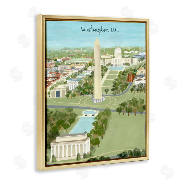 Stupell Industries Carla Daly | Colorful Washington D.C. Illustration