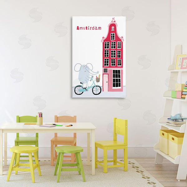 Stupell Industries Carla Daly | Elephant & Amsterdam Building Wall Art