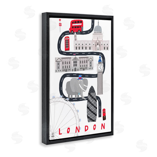 Stupell Industries Carla Daly | London Whimsical Travel City