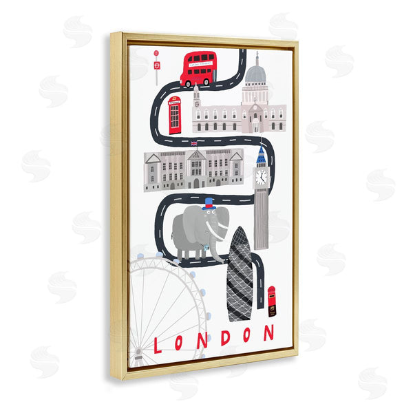 Stupell Industries Carla Daly | London Whimsical Travel City