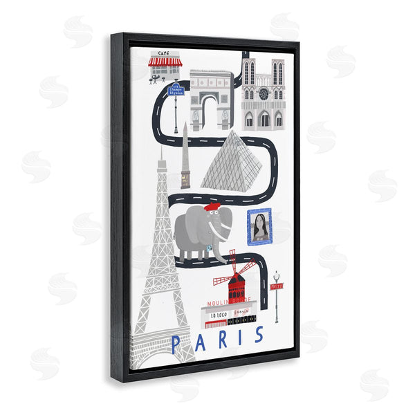 Stupell Industries Carla Daly | Paris Whimsical Travel City