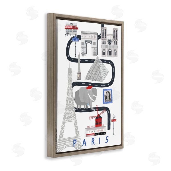 Stupell Industries Carla Daly | Paris Whimsical Travel City