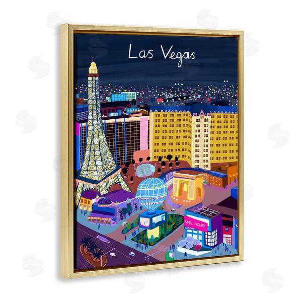 Stupell Industries Carla Daly | Playful Vegas California Landmarks Illustration