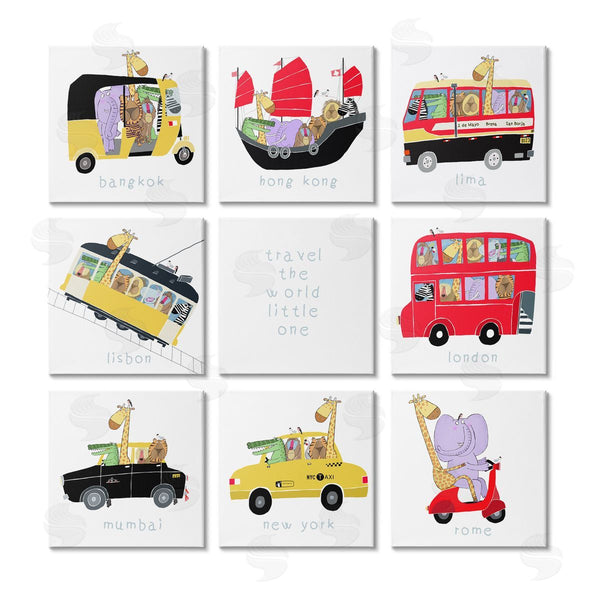 stupell industries Carla Daly | Travel World Kids' International Travel Wall Art