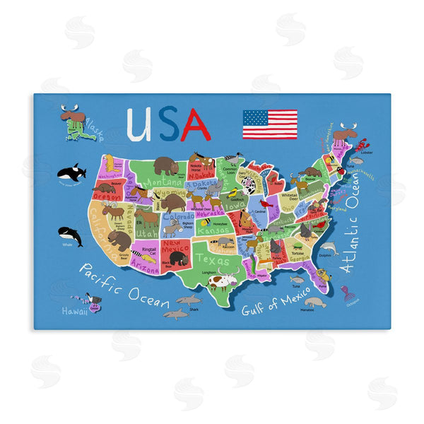 stupell industries Carla Daly | United States Animal Map