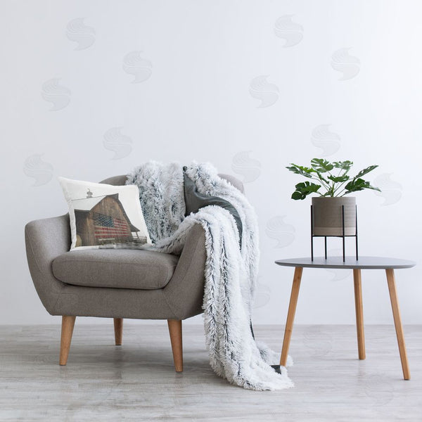 Stupell Industries Carol Robinson | America Proud Barn Printed Throw Pillow