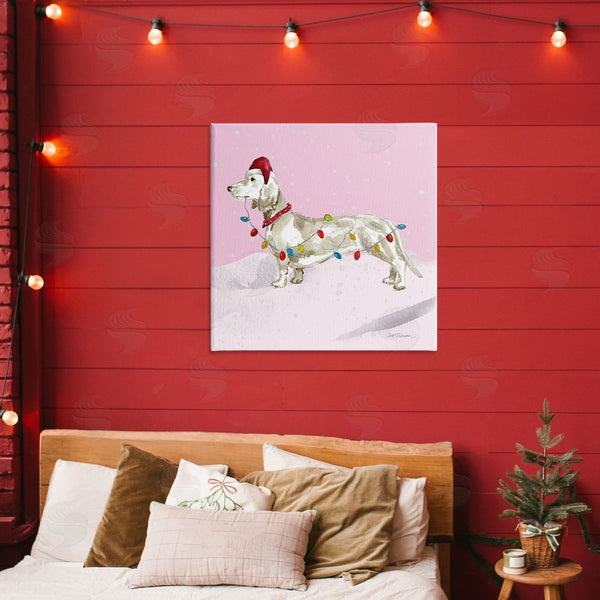 Stupell Industries Carol Robinson | Christmas Lights Dachshund