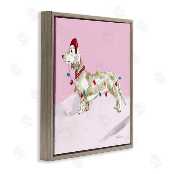 Stupell Industries Carol Robinson | Christmas Lights Dachshund