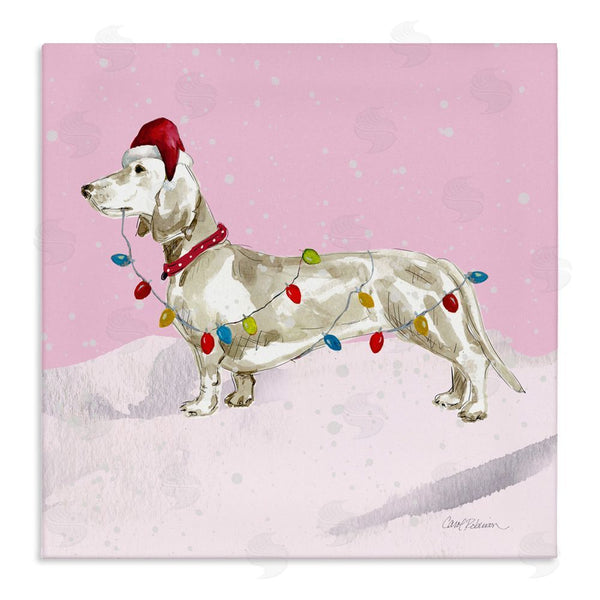 stupell industries Carol Robinson | Christmas Lights Dachshund