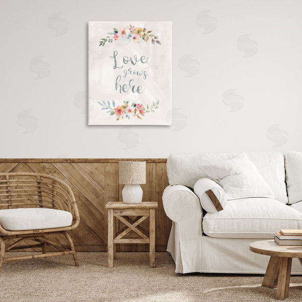 Stupell Industries Carol Robinson | Floral Love Grows Here Wall Art