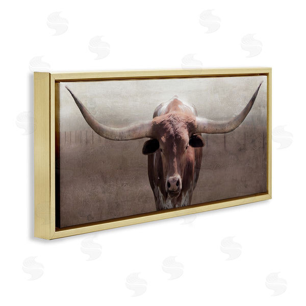 Stupell Industries Carol Robinson | Rustic Western Longhorn Wall Art