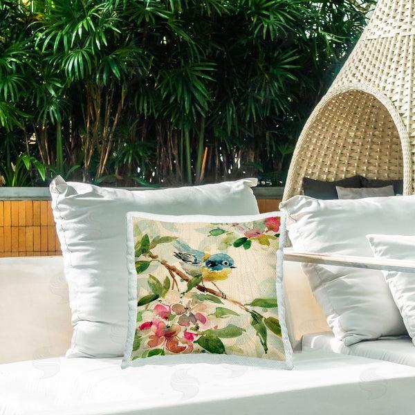 Stupell Industries Carol Robinson | Spring Bird On Stem Printed Throw Pillow