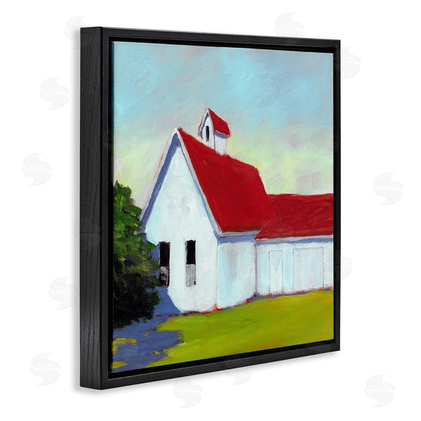 Stupell Industries Carol Young | Red & White Farm Cottage