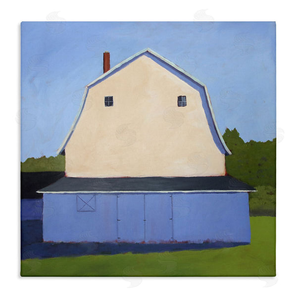 stupell industries Carol Young | White Barn Farmland Landscape Wall Art