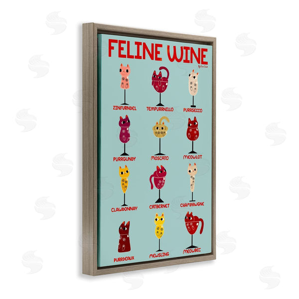 Stupell Industries Carrie Cantwell | Clever Feline Wine Drinks Wall Art