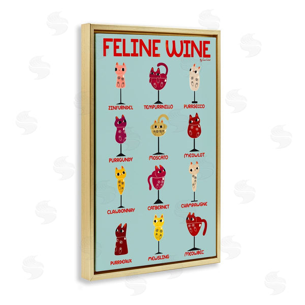 Stupell Industries Carrie Cantwell | Clever Feline Wine Drinks Wall Art
