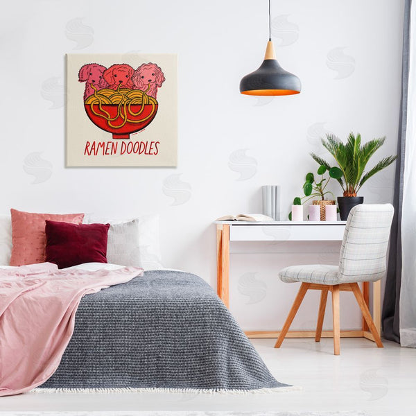 Stupell Industries Carrie Cantwell | Funny Ramen Doodles Wall Art
