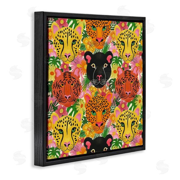 Stupell Industries Carrie Cantwell | Jungle Cats Wildlife Pattern