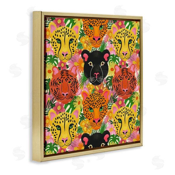 Stupell Industries Carrie Cantwell | Jungle Cats Wildlife Pattern