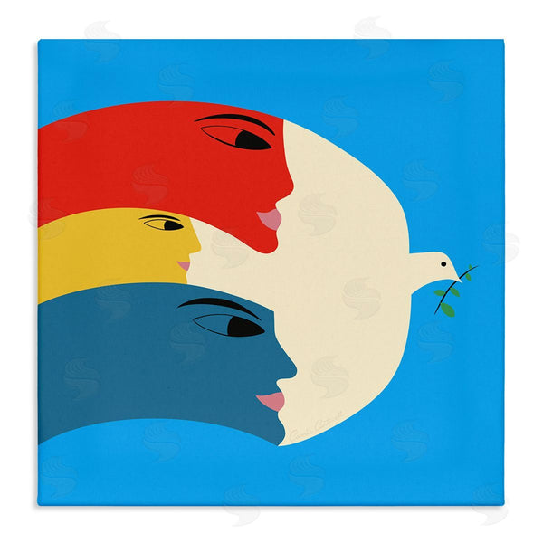 stupell industries Carrie Cantwell | Peaceful Dove with Faces