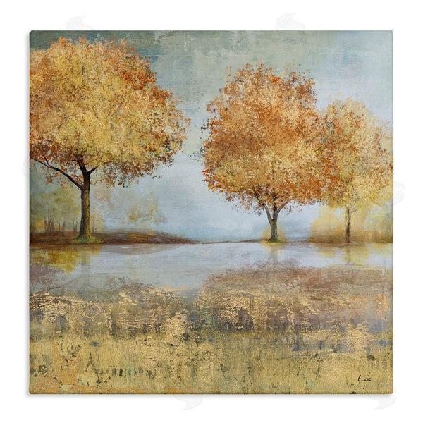 stupell industries Carson Lyons | Autumn Trees by Lake Countryside Landscape Wall Art