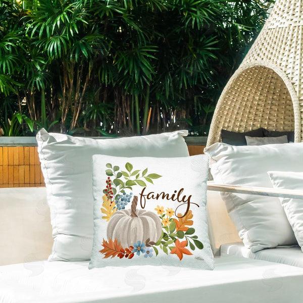 Stupell Industries Cat Thurman Designs | Autumnal Family Pumpkin Printed Throw Pillow