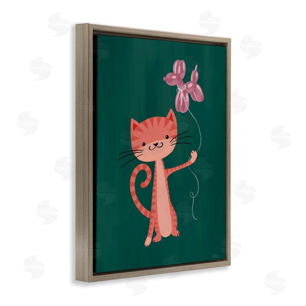 Stupell Industries Cat Thurman Designs | Balloon Buddy Cat Wall Art