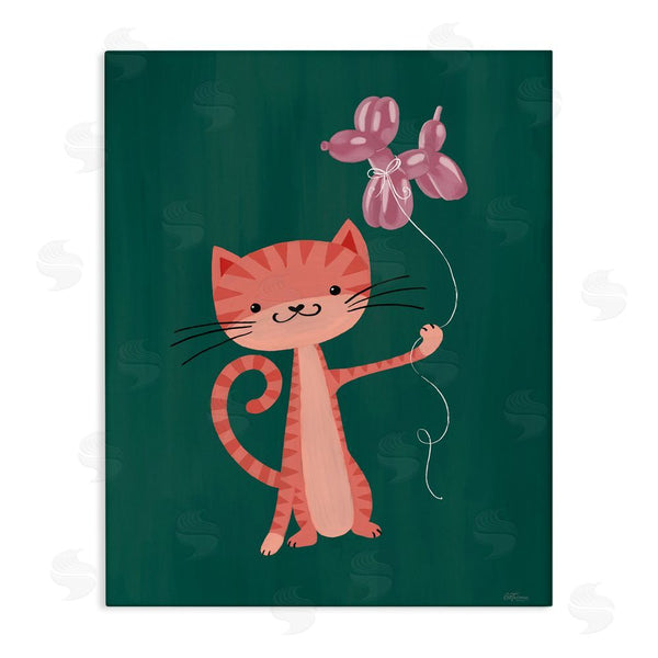 stupell industries Cat Thurman Designs | Balloon Buddy Cat Wall Art