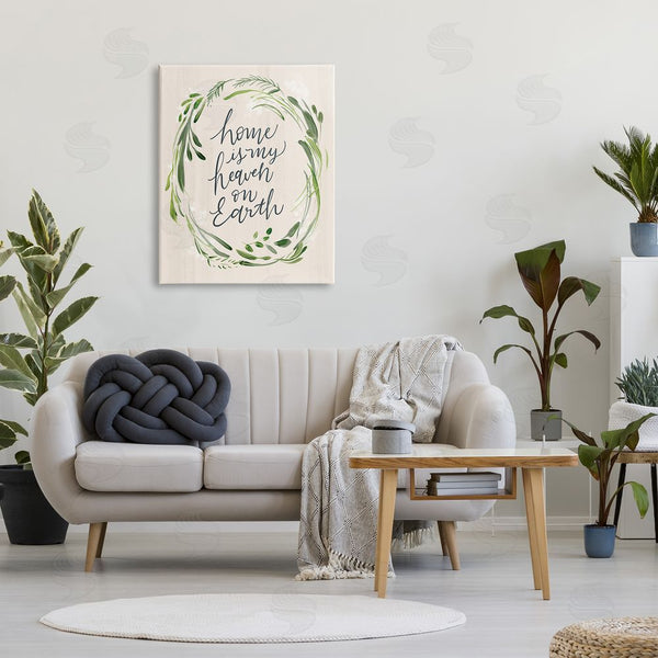 Stupell Industries Caverly Smith | Heaven On Earth Religious Home Script Calligraphy Wall Art