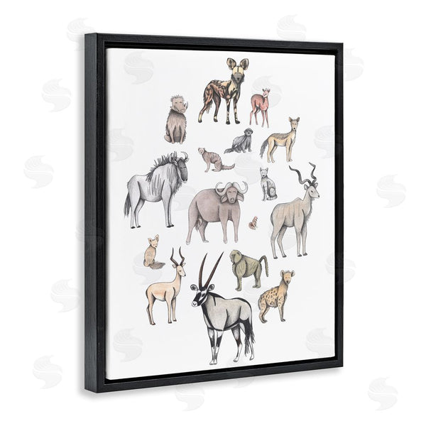 Stupell Industries Cecilia Battaini | Simple Africa Animals Wall Art