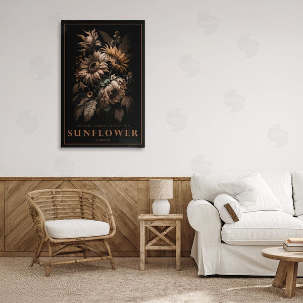 Stupell Industries Chris Giampietro | Antique Sunflower Light
