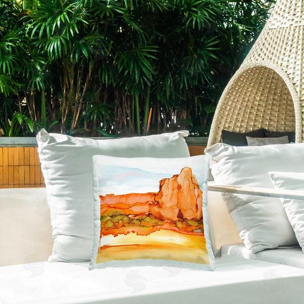 Stupell Industries Chris Paschke | Earthy Desertscape Illusion Throw Pillow