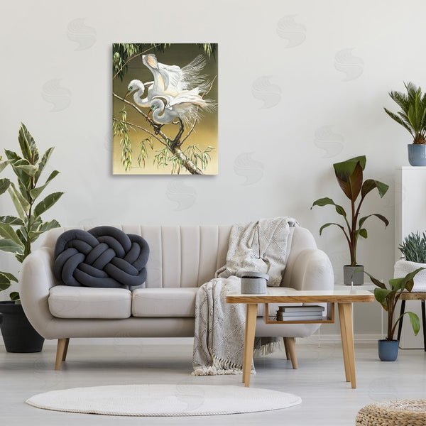 Stupell Industries Christine Reichow | Egrets Perched On Branch Wall Art