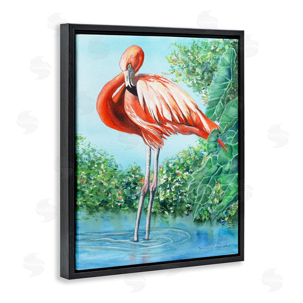 Stupell Industries Christine Reichow | Flamingo & Lush Nature Wall Art