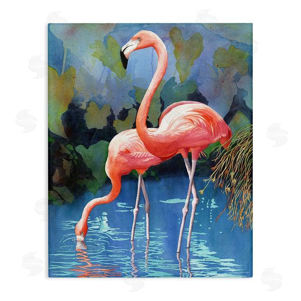 stupell industries Christine Reichow | Flamingos in Lush Pond Wall Art