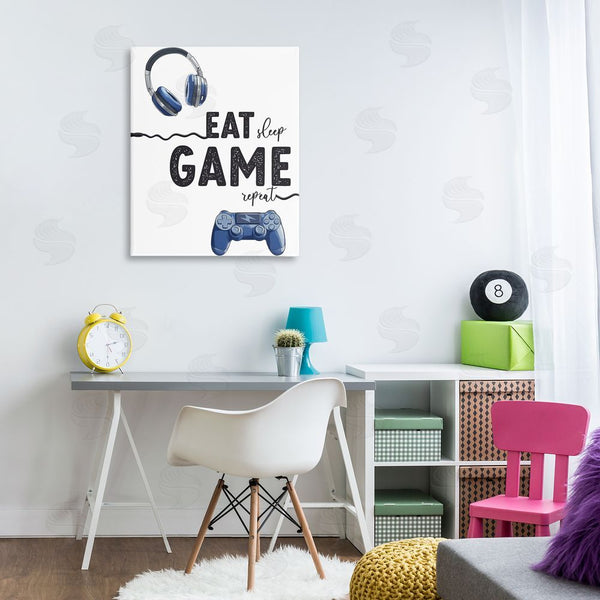 Stupell Industries Christine Simpson Art | Eat Sleep Game Lifestyle Wall Art