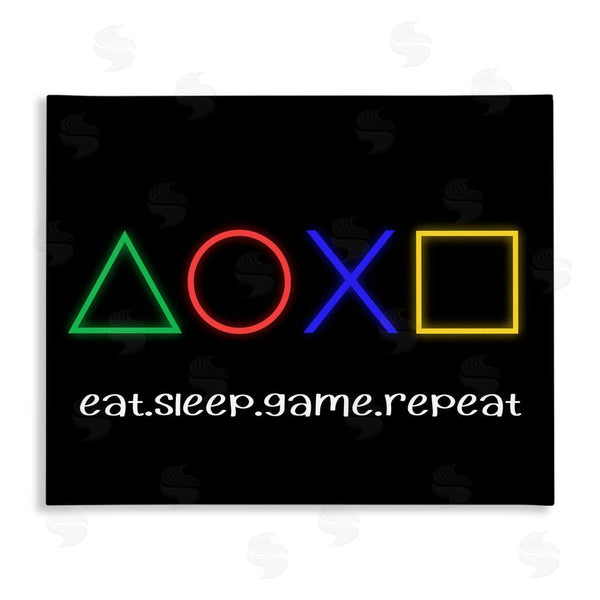 stupell industries Christine Simpson Art | Neon Gaming Symbols & Words Wall Art