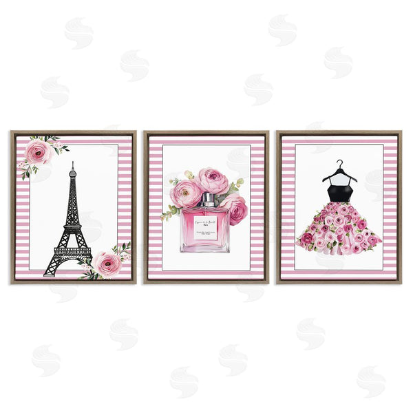 Stupell Industries Christine Simpson Art | Parisian Glam With Stripes Wall Art