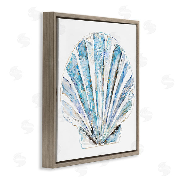 Stupell Industries Christine Zalewski | Blue Clam Shell