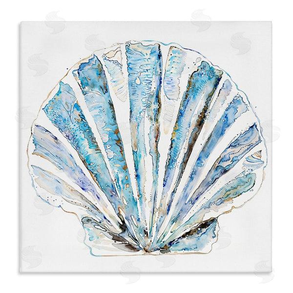 stupell industries Christine Zalewski | Blue Clam Shell