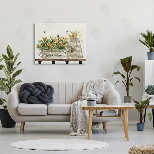 Stupell Industries Cindy Jacobs | Bee With You Indoor Insect Honey Flower Harvesting Wall Art