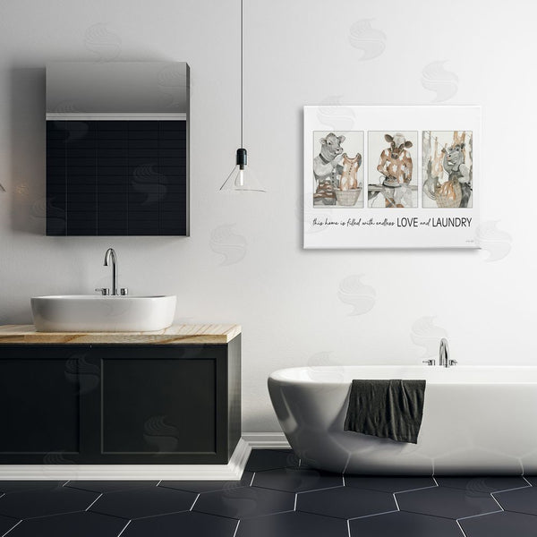 Stupell Industries Cindy Jacobs | Love & Laundry Cows Wall Art