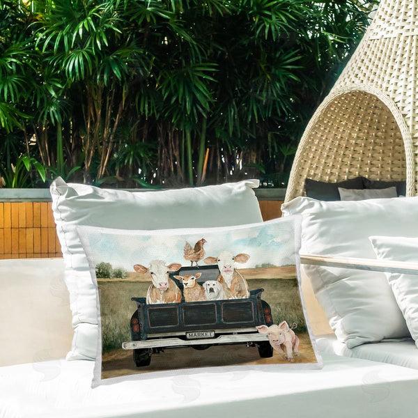 Stupell Industries Cindy Jacobs | Ready For A Farm Ride Throw Pillow