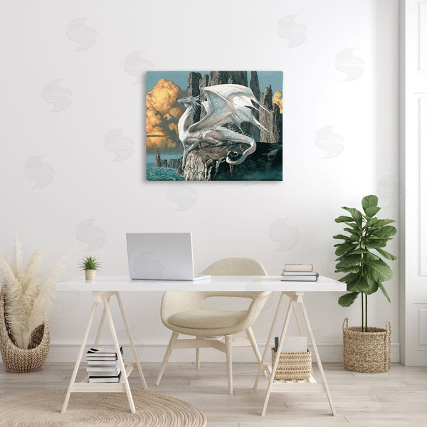 Stupell Industries Ciruelo | Dragon Perched On Cliff Wall Art