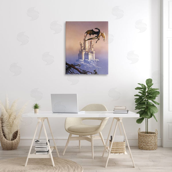 Stupell Industries Ciruelo | Magical Dragon & Castle Wall Art