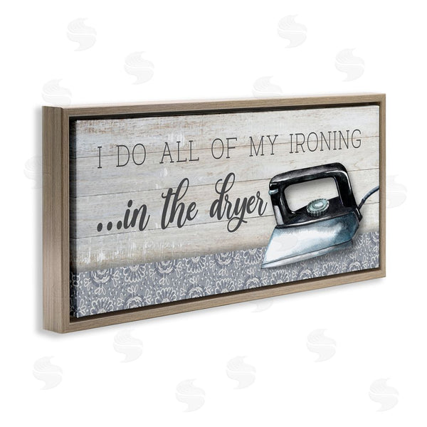 Stupell Industries Conrad Knutsen | Ironing In Dryer Humor Wall Art