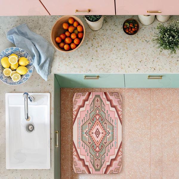 Stupell Industries Corinne Lent | Terracotta Dreams Pink Boho Anti-Fatigue Mat