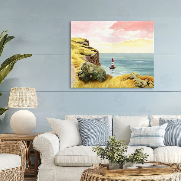 Stupell Industries Courtney Haley | Beachy Head Lone Lighthouse Wall Art